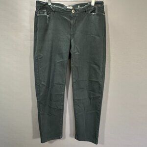 J Jill Jeans Womens 16 Petite Boyfriend Ankle Gray Denim Cotton Stretch Pockets